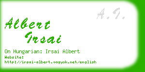 albert irsai business card